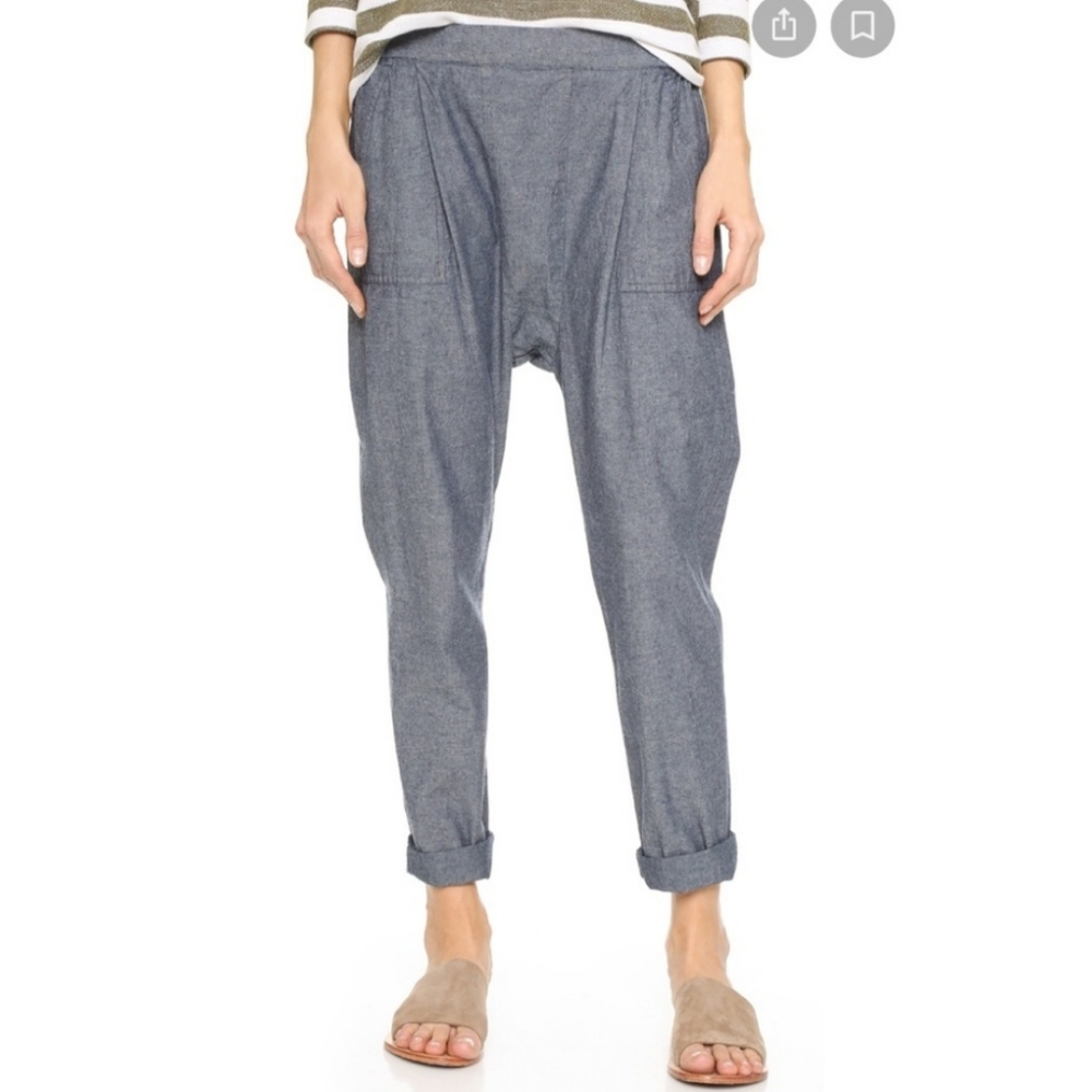 The Great Harem Pant in chambray size 0